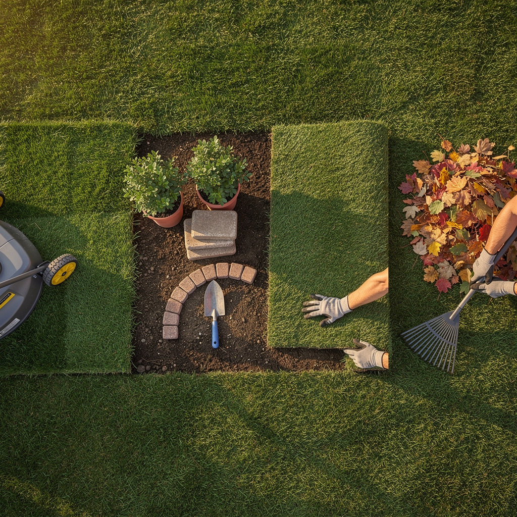 Green Ridge Landscaping professional services including lawn care, landscape design, sod installation, and seasonal cleanup in Nashville, TN